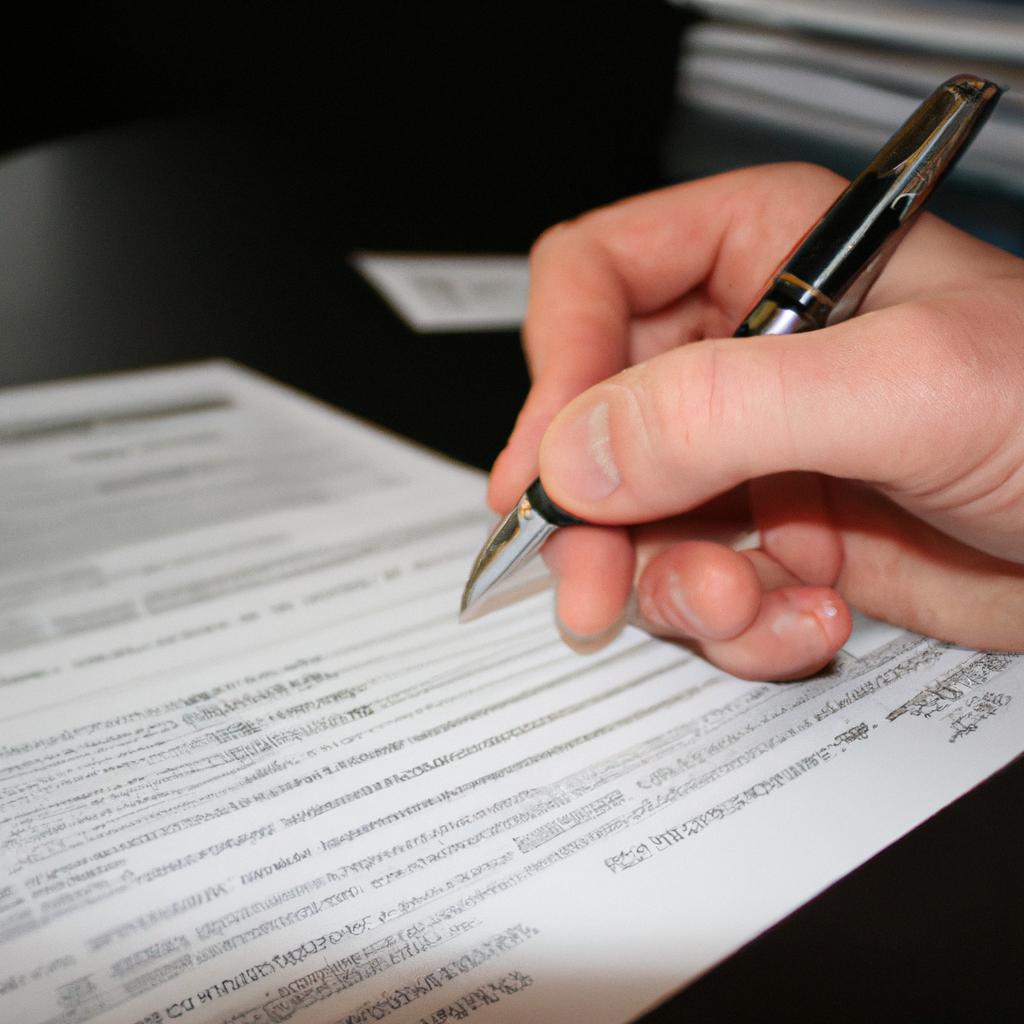 Person signing financial documents,