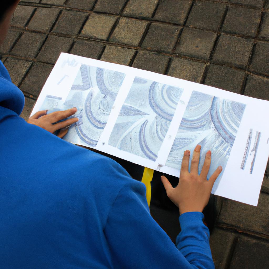 Person studying wind patterns graph